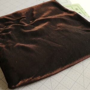 Copper shimmer knit fabric, 1 yard over